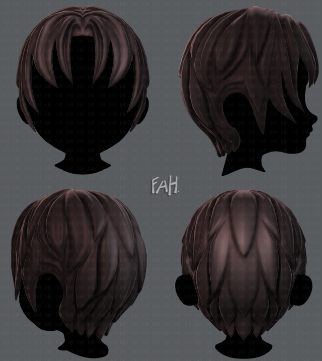 3d hair style for boy v14 3Dモデル .c4d .max .obj .3ds .fbx .stl .blend 