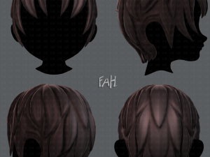 3d hair style for boy v14 3D Model