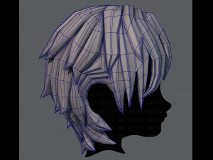 3d hair style for boy v15 3D Model