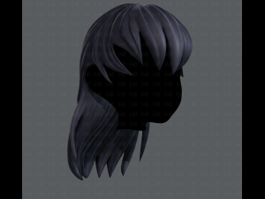 3d hair style for girl v16 Modelo 3D