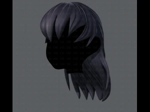 3d hair style for girl v16 3D Model