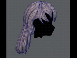 3d hair style for girl v16 Modelo 3D