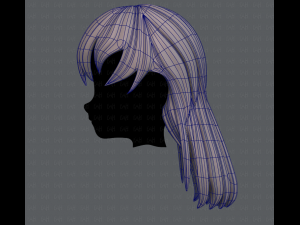 3d hair style for girl v16 Modelo 3D