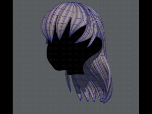 3d hair style for girl v16 Modelo 3D