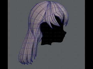 3d hair style for girl v16 Modelo 3D