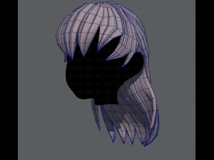 3d hair style for girl v16 3D Model