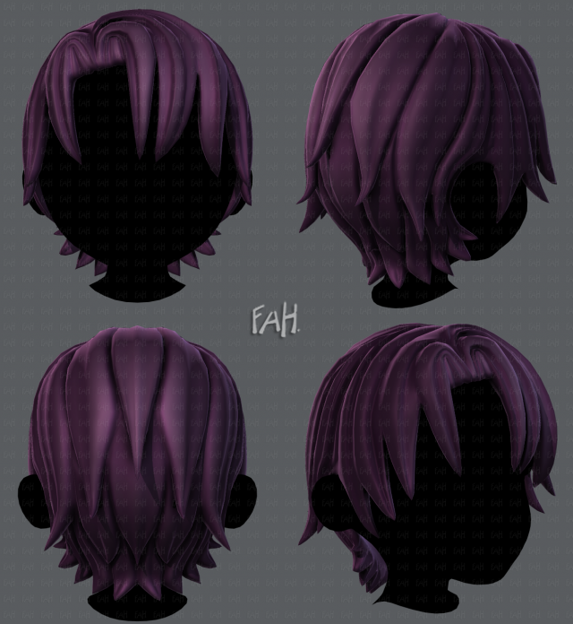 3d hair style for boy v16 3D Model .c4d .max .obj .3ds .fbx .stl .blend 