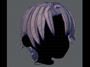 3d hair style for boy v16 3D Model
