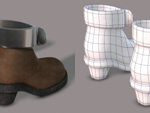 shoes cartoon v02 3D Model