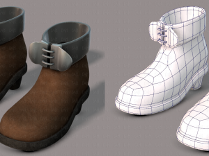 shoes cartoon v02 3D Model