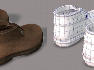 shoes cartoon v02 3D Model