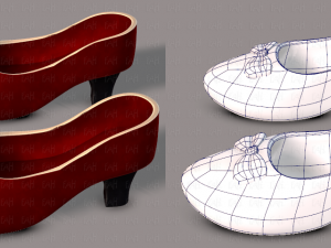 shoes cartoon v02 3D Model