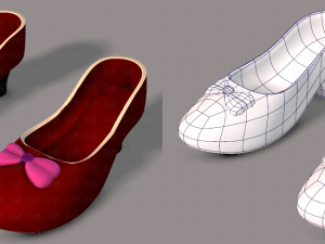 shoes cartoon v02 3D Model