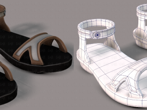 shoes cartoon v02 3D Model
