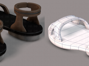 shoes cartoon v02 3D Model