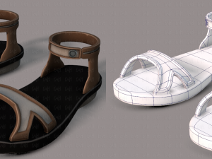 shoes cartoon v02 3D Model