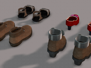 shoes cartoon v02 3D Model