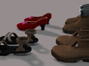shoes cartoon v02 3D Model