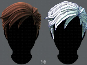 Acconciatura 3d per uomo v02 Modello 3D