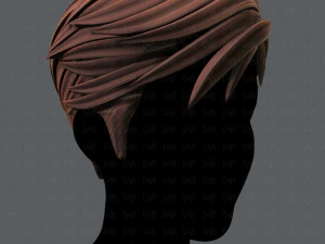 3d hair style for man v02 3D Model