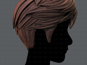 3d hair style for man v02 3D Модель