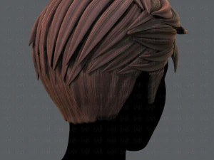 3d hair style for man v02 3D Model