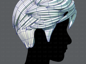 3d hair style for man v02 3D Модель