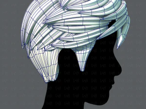 3d hair style for man v02 3D Model