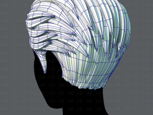 3d hair style for man v02 3D Модель