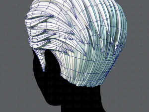 3d hair style for man v02 3D Model