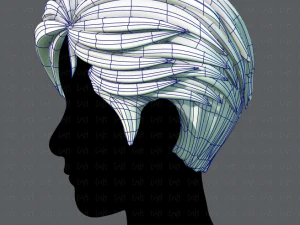 3d hair style for man v02 3D Model