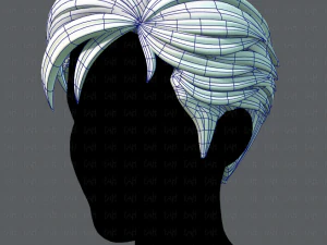 3d hair style for man v02 3D Model