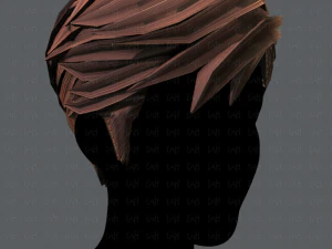 3d hair style for man v02 3D Model