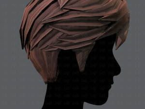 3d hair style for man v02 3D Модель