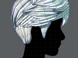 3d hair style for man v02 3D Model