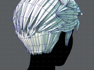 3d hair style for man v02 3D Модель