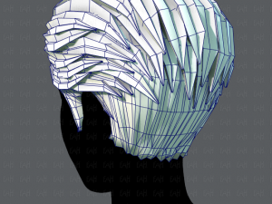 3d hair style for man v02 3D Модель
