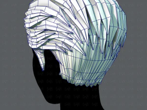 3d hair style for man v02 3D Model