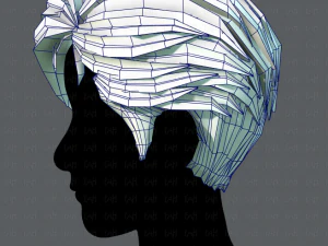 3d hair style for man v02 3D Model