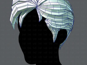 3d hair style for man v02 3D Model