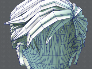 3d hair style for man v02 3D Модель
