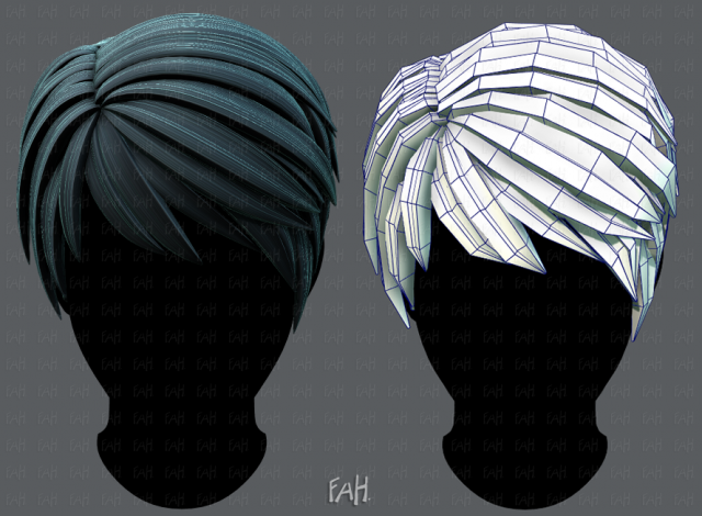 3d hair style for man v03 Modelo 3D .c4d .max .obj .3ds .fbx .stl .blend 