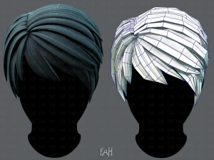 Acconciatura 3d per uomo v03 Modello 3D