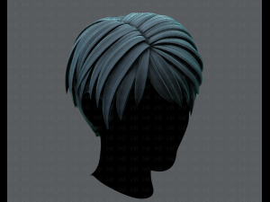 3d hair style for man v03 Modelo 3D
