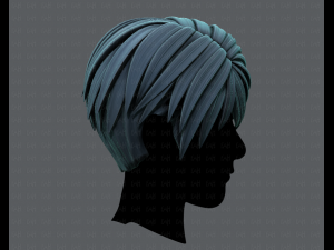 3d hair style for man v03 Modelo 3D