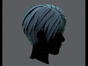 3d hair style for man v03 3D Model