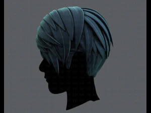 3d hair style for man v03 3D Model