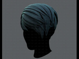 3d hair style for man v03 3D Model
