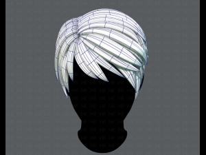 3d hair style for man v03 Modelo 3D