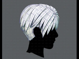 3d hair style for man v03 3D Model